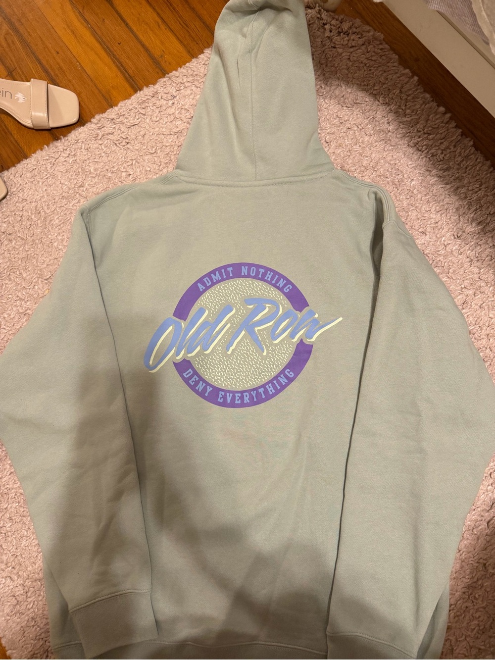 Old Row Graphic Hoodie in Sage Green